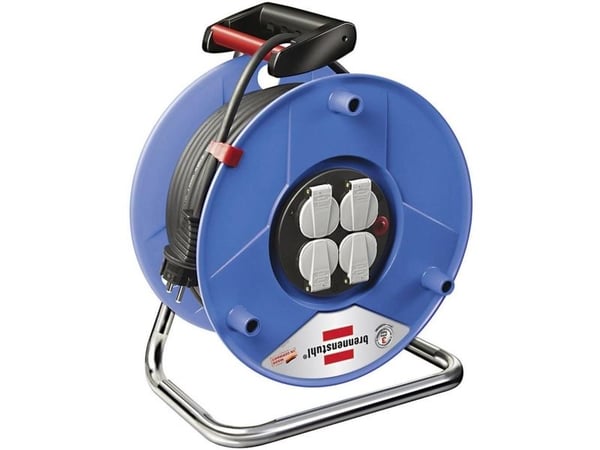 Brennenstuhl BN-HASP03, 50 m, 4 AC stikkontakt(er), Plast, Sort, Blå, Sort, Blå, Sort