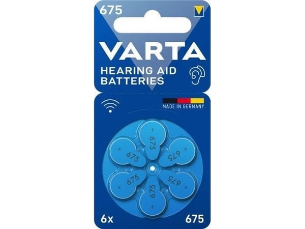 Varta 675, Engangsbatteri, PR44, Zink-luft, 1,45 V, 6 stykker, Hg (kvikksølv)