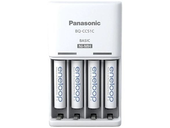 Panasonic eneloop Basic BQ-CC51 - Batterilader - plastic free - (for 4xAA/AAA) 4 x AAA - NiMH - 800 mAh (Europlug)