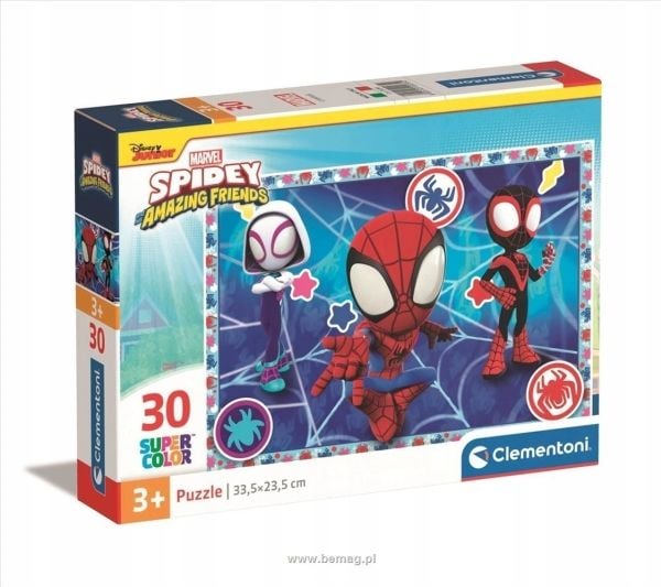 Clementoni Puslespill 30 stykker Super Color Spidey og superkompiser