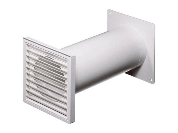 Wallair N37824 rundrörs ventilationssystem 100 plast (Ø x L) 10 cm x 48 cm vit