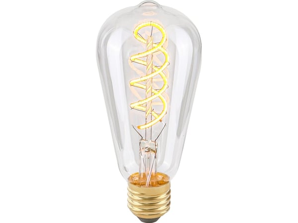 Italux transparent Edison-pære E27 4W varm hvit LED 801501