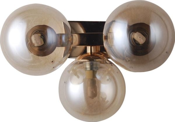 Italux vegglampe Marbelio LED, gull WL-6161-3 GO+CO