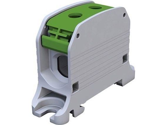 Simet STB 50 Al/Cu-kierteinen kiskoliitin 87310 SIMBLOCK vihreä