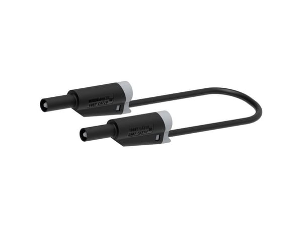 Electro PJP 2710-IEC-CD1-100N Testijohto [Laminoitu liitin 4 mm - Lamelliitin 4 mm] 1,00 m Musta 1 kpl
