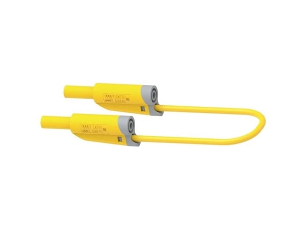 Electro PJP 2710-IEC-CD1-100J Testijohto [Laminoitu liitin 4 mm - Lamelliitin 4 mm] 1,00 m Keltainen 1 kpl