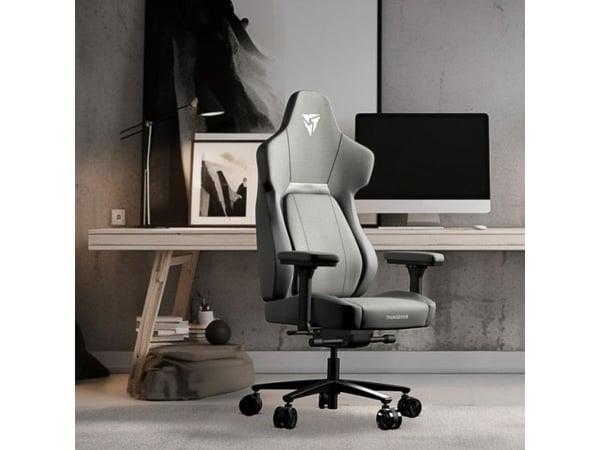 ThunderX3 Core Loft - Stol - ergonomisk - armlener - T-formet - tipping - roterende - stål, leatherette - svart