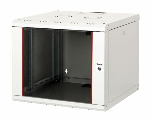 Equip EPM-09-6060-G-CBAA, Vägghylla, 9U, Nyckellås, Rackskenor, 12,2 kg, Ljusgrå
