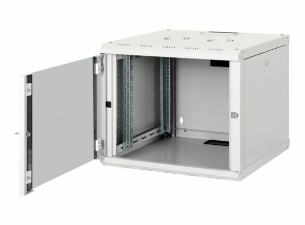 Equip EPM-09-6060-G-CBAA, Veggmonterbar hylle, 9U, Nøkkellås, Rack skinner, 12,2 kg, Lysegrå