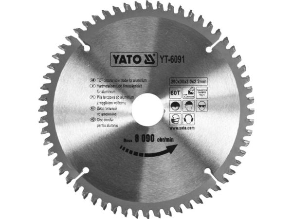 YATO ALUMIINISAHA 200x30mm 60-TEET 6091