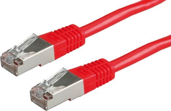 ROLINE 21.15.0331, 1 m, Cat5e, SF/UTP (S-FTP), RJ-45, RJ-45, Rød