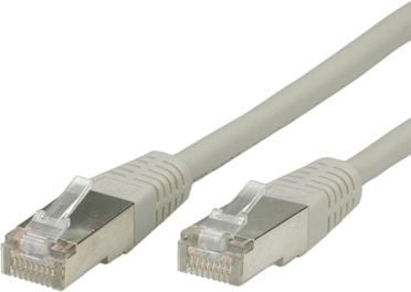 Roline 21.15.0831 RJ45 Nätverkskabel, patchkabel CAT 6 S/FTP 1,00 m Grå dubbelskärmad 1 st