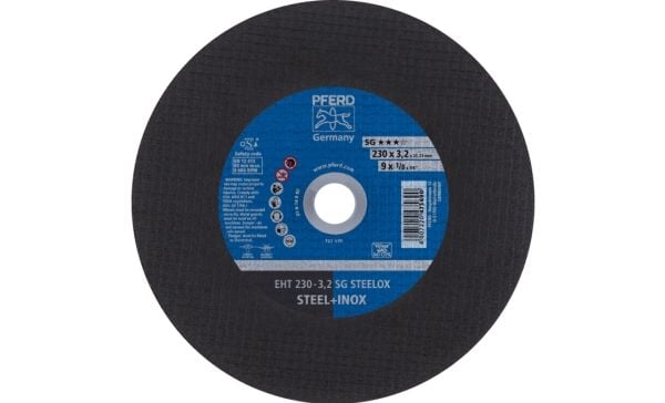 PFERD EHT 230-3,2 SG STEELOX, Stål, Rustfritt stål, PFERD, 23 cm, 6600 o/min, 25 stk