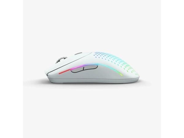 Glorious Gaming Glorious Model O Wireless 2, Høyre hendt, Laser, RF Wireless + USB Type-C, 26000 DPI, 1 ms, Hvit