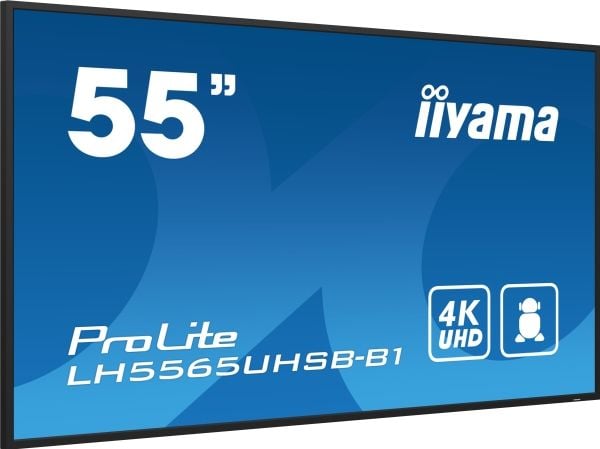 iiyama ProLite LH5565UHSB-B1 - 55" Diagonalklasse (54.6" synlig) LED-bakgrunnsbelyst LCD-skjerm - intelligent skilting - Android - 4K UHD (2160p) 3...