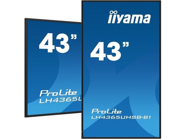 iiyama ProLite LH4365UHSB-B1 - 43" Diagonalklasse (42.5" synlig) LED-bakgrunnsbelyst LCD-skjerm - intelligent skilting - Android - 4K UHD (2160p) 3...