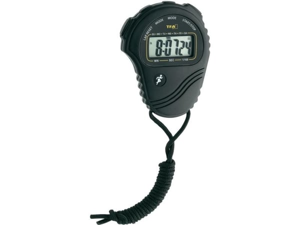 TFA-Dostmann 38.2029, Musta, Muovi, LCD-kellotaulu, LR44
