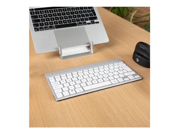 R-Go Compact Break - Tastatur - with integrated break indicator - USB-C - QWERTY - Nordisk - hvit