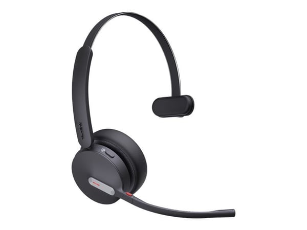 Yealink BH70 Mono - Hodesett - on-ear - Bluetooth - trådløs - USB-C via Bluetooth-adapter - svart - Optimert for UC