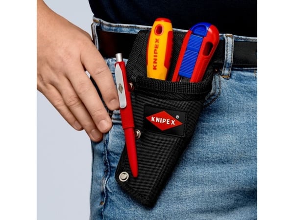 Knipex 00 19 75 LE, Skrutrekkerholder, Tang, Saks, Skrutrekker, Polyester, Sort, Rød, SVHC, 40 mm