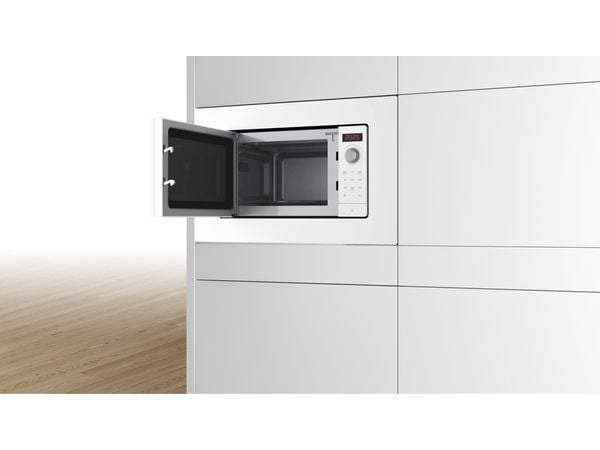 Bosch Serie | 2 BFL623MW3 - Mikrobølgeovn - innebygd - 20 liter - 800 W - hvit