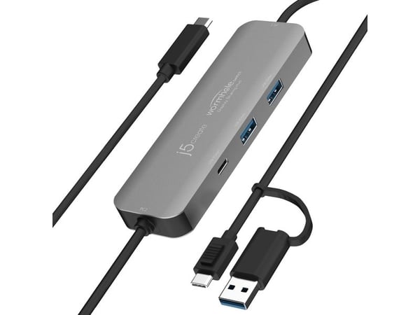 j5create Wormhole Switch JCH462 - KVM / lyd / USB-svitsj - display sharing - 2 x KVM port(s) - 1 lokalbruker - stasjonær - TAA-samsvar