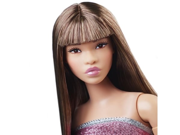 Barbie Mattel signatur kurvet/rosa minidukke (HRM16)