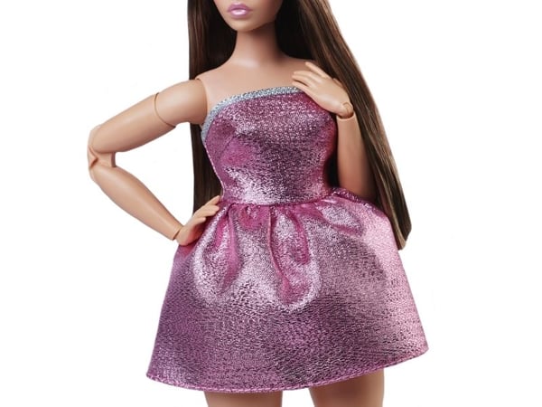 Barbie Mattel signatur kurvet/rosa minidukke (HRM16)