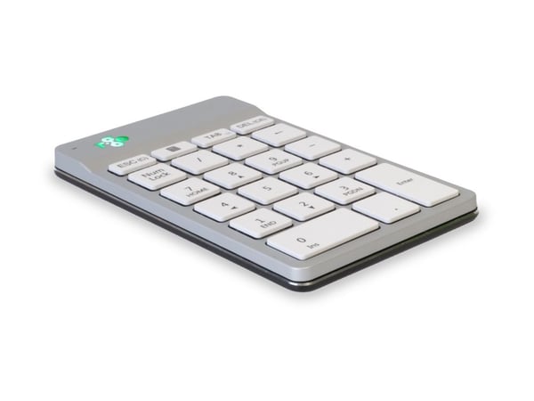 R-Go Numeric keyboard Compact break - Tastegruppe - trådløs - Bluetooth 5.0 - hvit