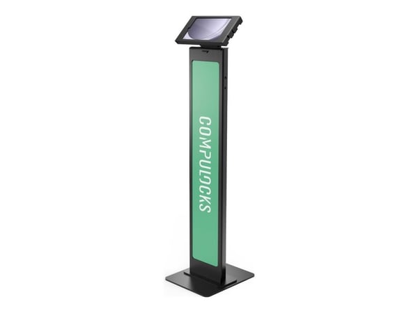 Compulocks Galaxy Tab A9 Apex Enclosure Brandable Floor Stand Black - Stativ - for nettbrett - merkevaremulighet - låsbar - metallramme - svart - s...