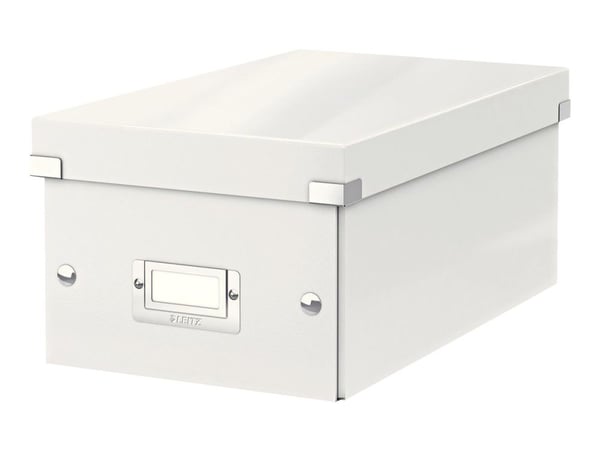 Leitz Click & Store - Förvaringsbox för medier - kapacitet: 22 DVD, 44 DVD (tunt fodral) - vit