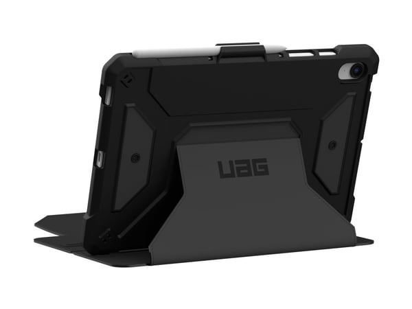 UAG Samsung Galaxy Tab S9 FE 10.9" Black - Vikbart fodral för surfplatta - robust - polyuretan - svart - för Samsung Galaxy Tab S9 FE