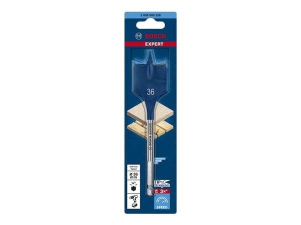 Bosch Expert SelfCut Speed - Bor - for kartong, bløtt tre, sponplater - spadedel - 36 mm - heksagonal - lengde: 152 mm