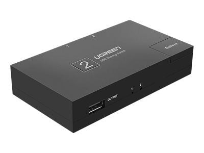 UGREEN 30345 USB 2.0 2x1 KVM-kytkin (musta)