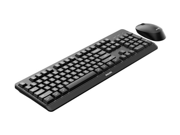 Philips 3000 series SPT6307BL - Sats med tangentbord och mus - trådlös - 2.4 GHz - QWERTY - svart