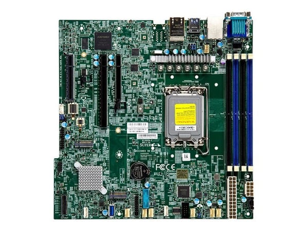 SUPERMICRO X13SCH-F - Hovedkort - micro ATX - Intel Xeon E-2400 - LGA1700-sokkel - C266 Chipset - USB 3.2 Gen 1 - 2 x Gigabit LAN - innbygd grafikk