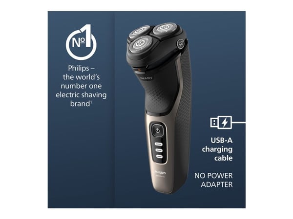 Philips 3000 Series S3242 - Barbermaskin - trådløs - ash gold