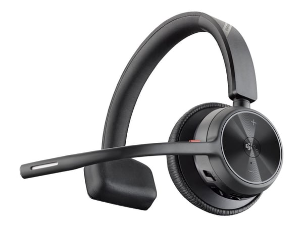 HP Poly Voyager 4310-M - Voyager 4300 UC series - hodesett - on-ear - Bluetooth - trådløs, kablet - USB-C - svart - Certified for Microsoft Teams