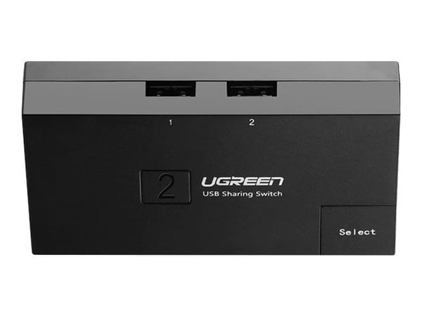 UGREEN 30345 USB 2.0 2x1 KVM-kytkin (musta)