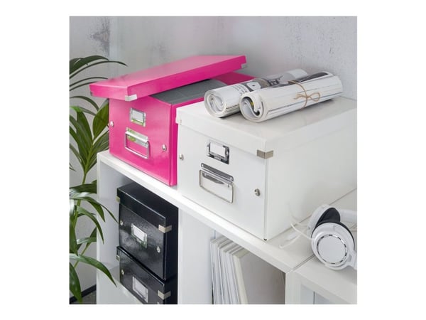 Leitz Click & Store WOW säilytyslaatikko, DVD, 84 % kierrätyskartonki, Vaaleanpunainen, Kartonki, 206 mm, 325 mm, 147 mm, 570 g