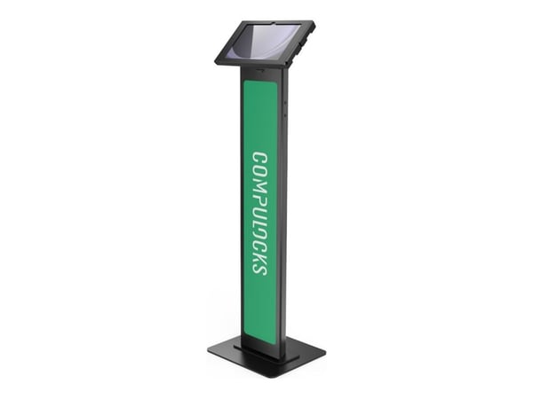 Compulocks Galaxy Tab A9+ Apex Enclosure Brandable Floor Stand Black - Ställ - för surfplatta - märkningsbar - låsbar - metallram - svart - skärmst...