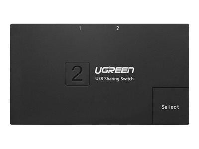 UGREEN 30345 USB 2.0 2x1 KVM-kytkin (musta)
