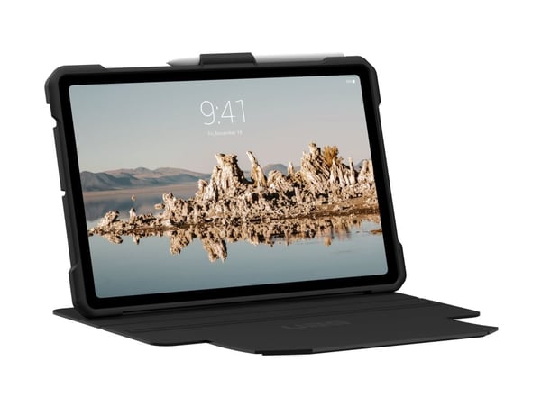 UAG Samsung Galaxy Tab S9 FE 10.9" Black - Vikbart fodral för surfplatta - robust - polyuretan - svart - för Samsung Galaxy Tab S9 FE