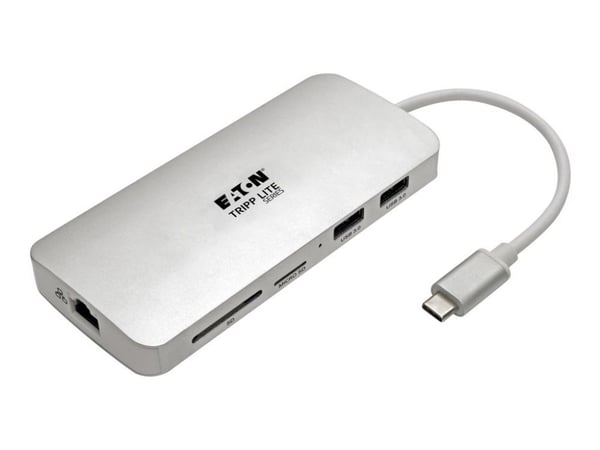 Eaton Tripp Lite Series USB C Docking Station, 4K @ 30 Hz, HDMI, Thunderbolt 3, USB-A Hub, PD Charging, SD/Micro SD, GbE, USB Type C, USB-C - Dokki...