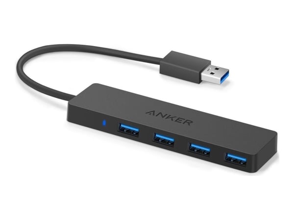 Anker Ultra Slim - Hub - 4 x SuperSpeed USB 3.0 - stasjonær