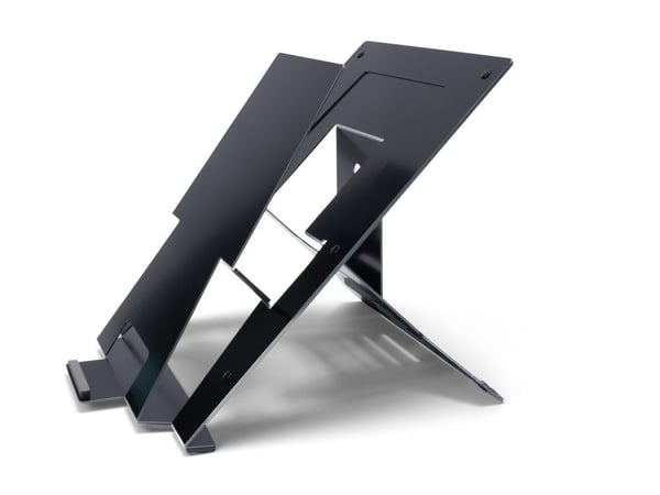 R-Go Document laptop stand Riser - Notebookstativ - ergonomic folding and adjustable, with document holder, AGR certified - 10" - 22" - svart