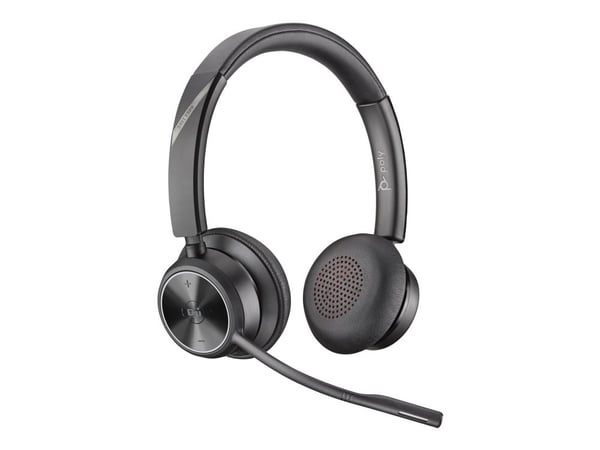 HP Poly Savi 7320-M Office - 7300 Office Series - hodesett - on-ear - DECT - trådløs - svart - Certified for Microsoft Teams