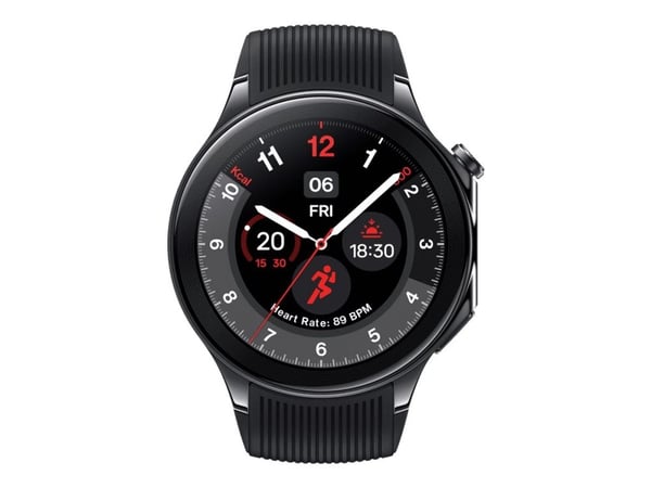 OnePlus Watch 2 - 46 mm - smartklokke med stropp - fluorelastomer - håndleddstørrelse: 140-210 mm - display 1.43" - 32 GB - Bluetooth, Wi-Fi, NFC -...