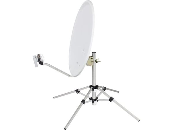 Wittenberg Antenna 62047599 SAT-jalusta Sopii peilikokoon: Dia. 90 cm asti Taittuu kokoon Hopea