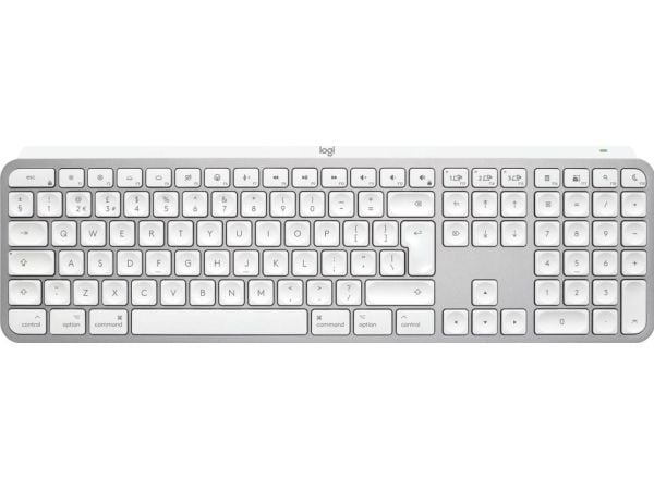 Logitech Master Series MX Keys S for Mac – Tastatur – full størrelse – bagasjebeskytter – trådløs – Bluetooth LE – QWERTY – US International